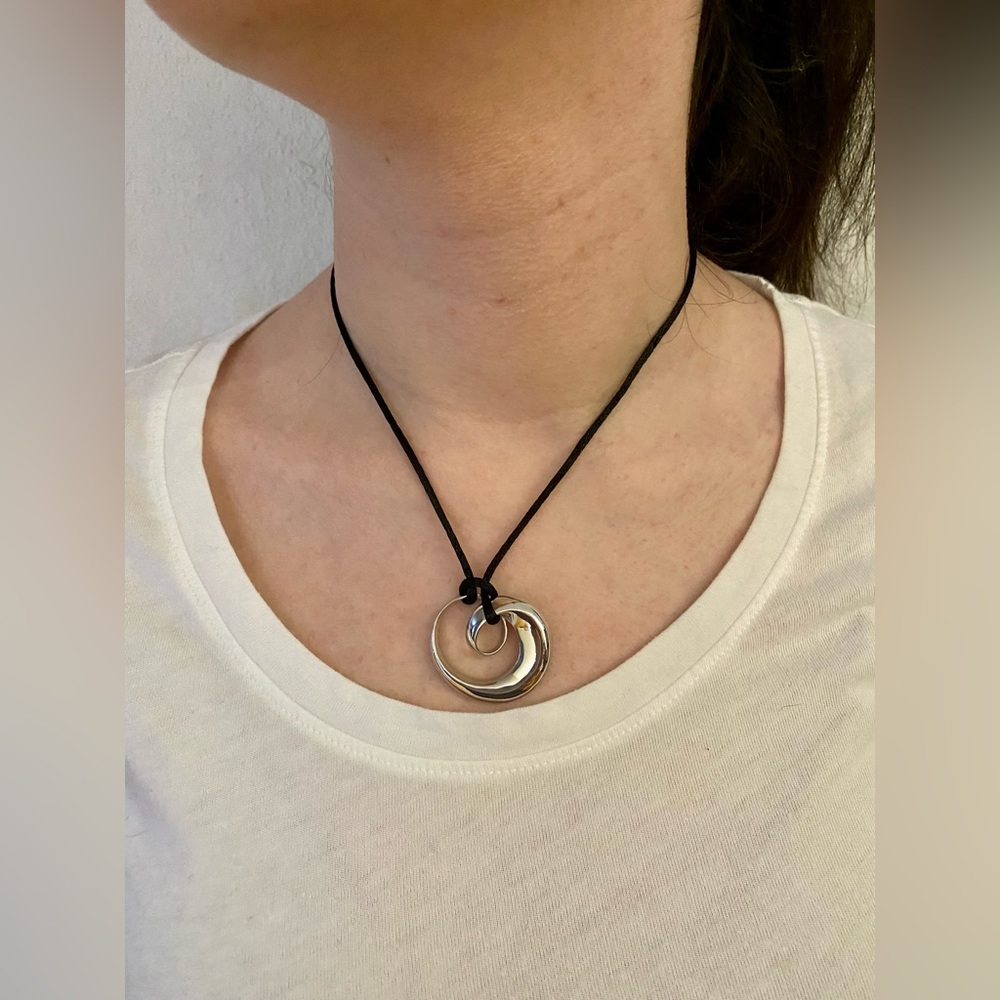 Round Swirl Necklace.  Perfect for Valentine’s!